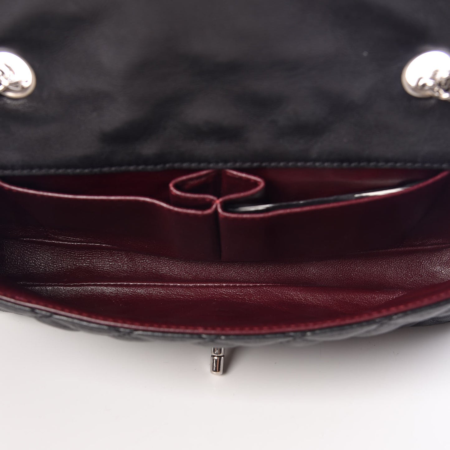 Lambskin Quilted East West Flap Bijoux Chain Black