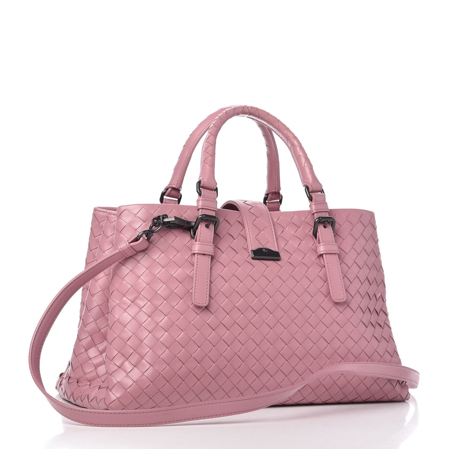 Nappa Intrecciato Small Roma Tote Mallow