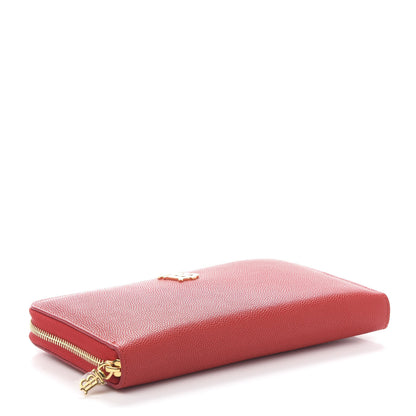 Burberry London Calfskin TB Zip Around Wallet Red 4 of 7