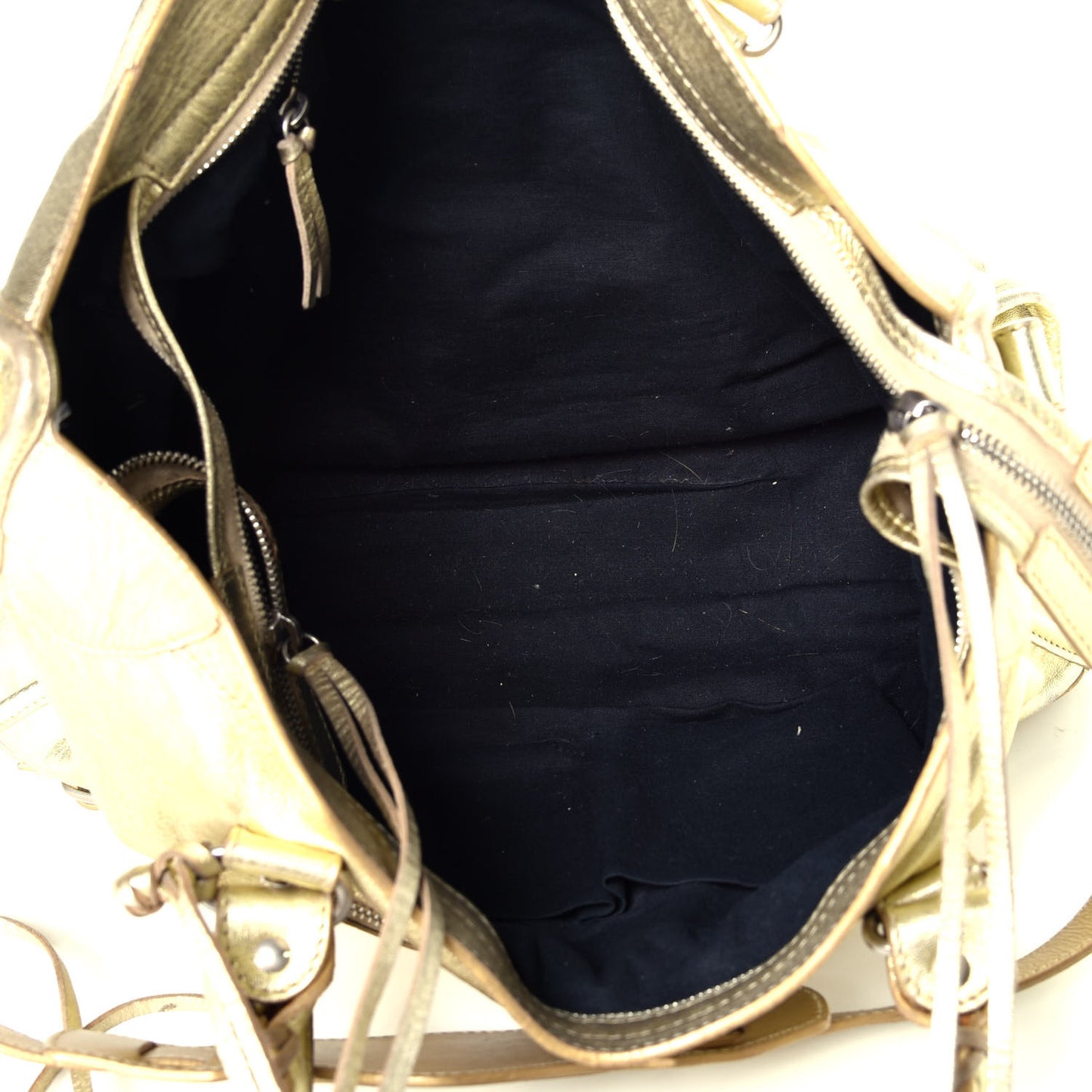 Laminated Agneau Classic Silver Hardware City Gold