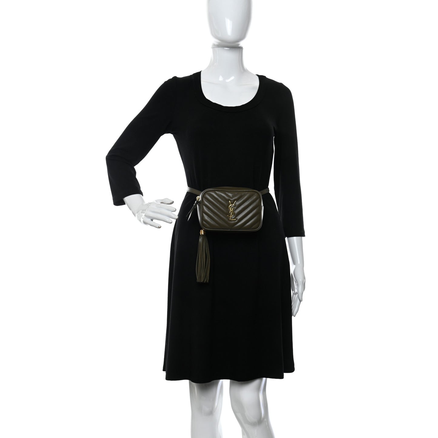 Calfskin Matelasse Monogram Lou Belt Bag Seaweed