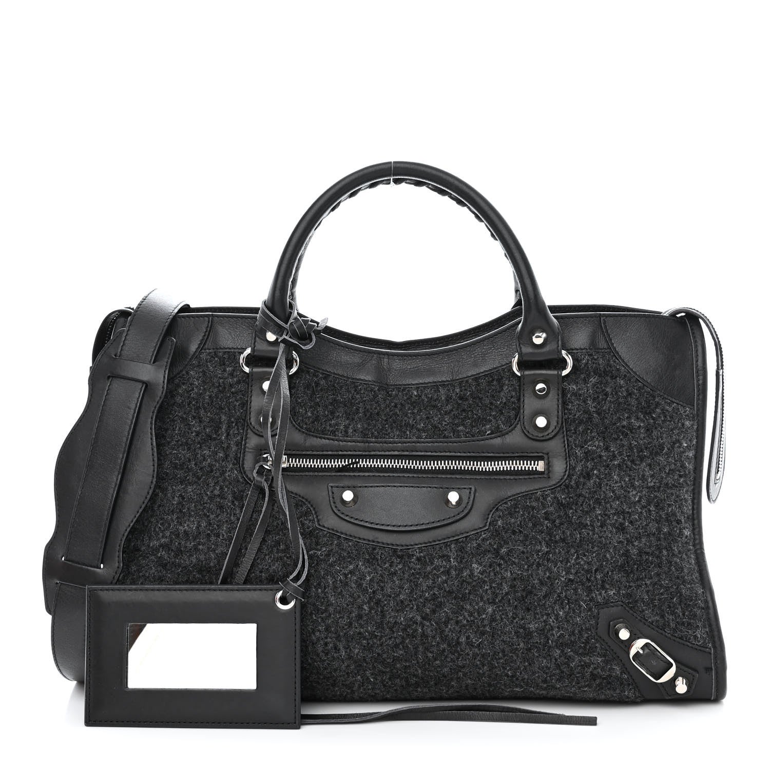 Balenciaga Alpaca Calfskin Classic Silver Hardware City Black 1 of 14
