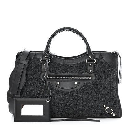 Balenciaga Alpaca Calfskin Classic Silver Hardware City Black 1 of 14