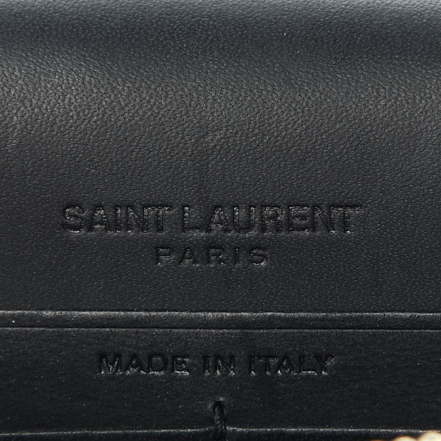 Saint Laurent Pony Hair Leopard Print Classic Monogram Kate Tassel Chain Wallet Black 8 of 11