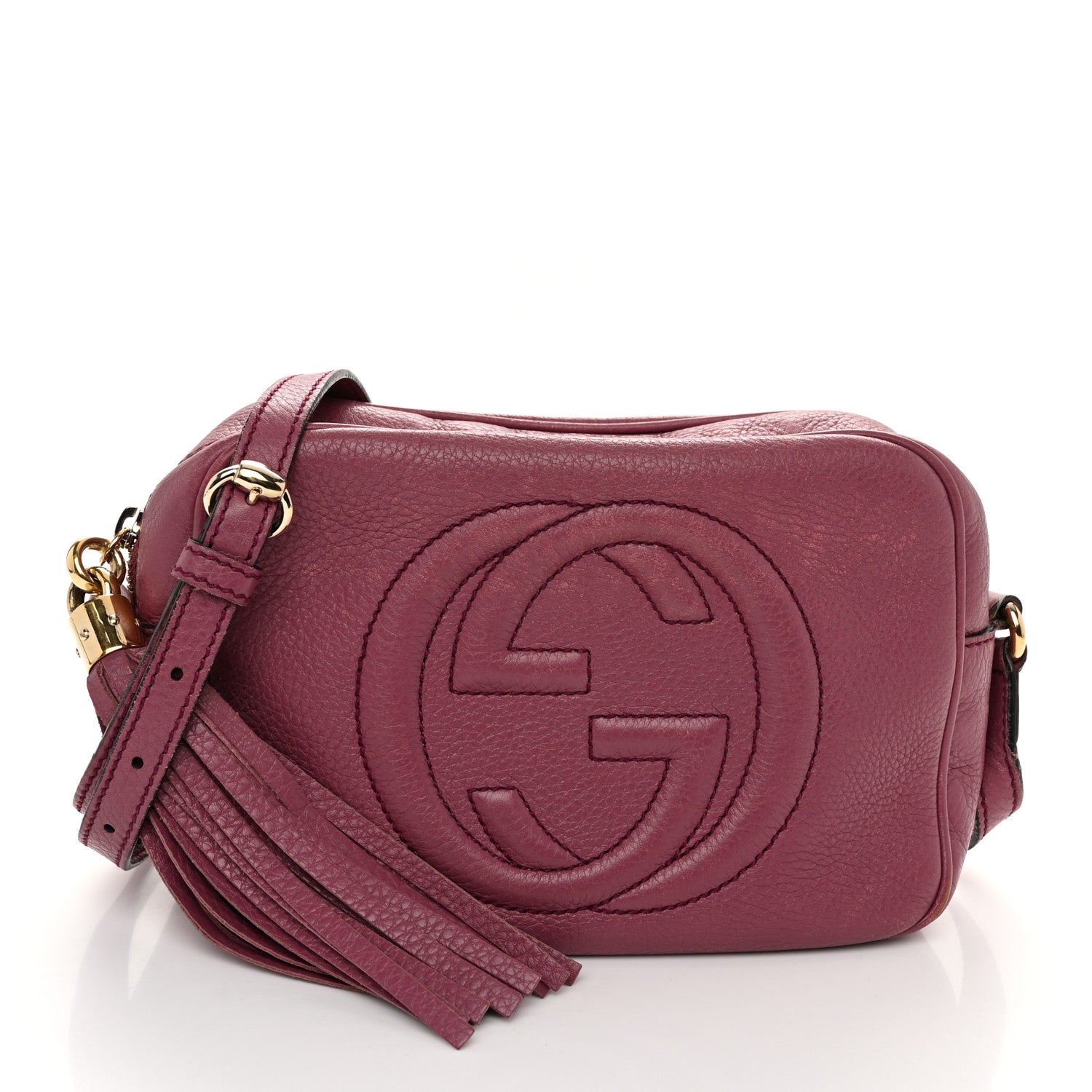 Gucci Pebbled Calfskin Small Soho Disco Bag Peonia Flower 1 of 14