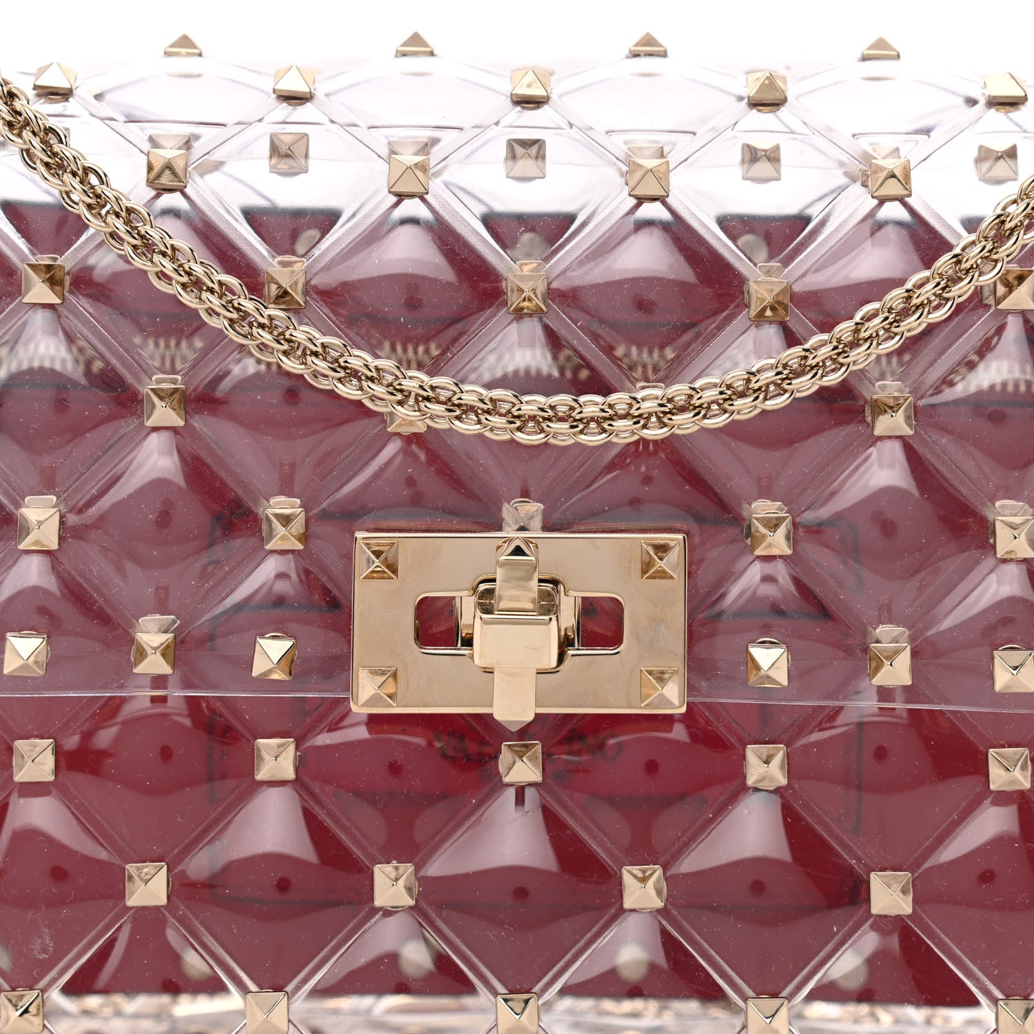 Valentino Garavani PVC Medium Rockstud Spike Shoulder Bag 7 of 9