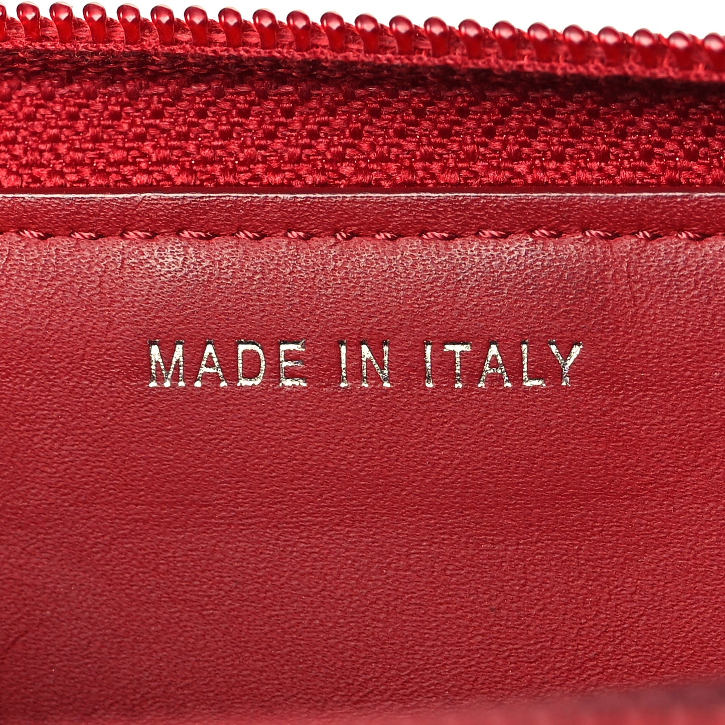 Caviar Quilted Boy Zip Around Coin Purse Wallet Red