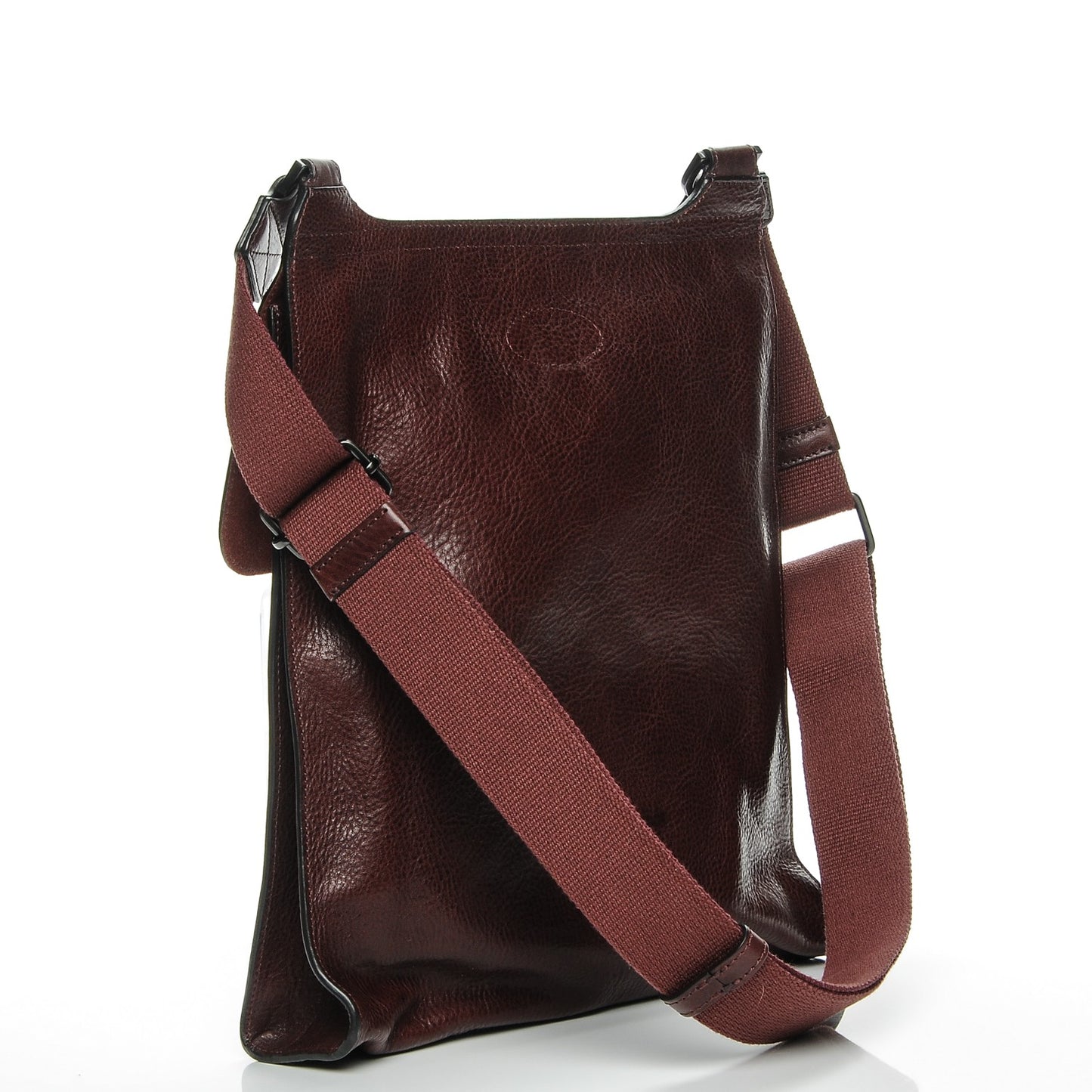 Natural Grain Calfskin Antony Messenger Crossbody Oxblood