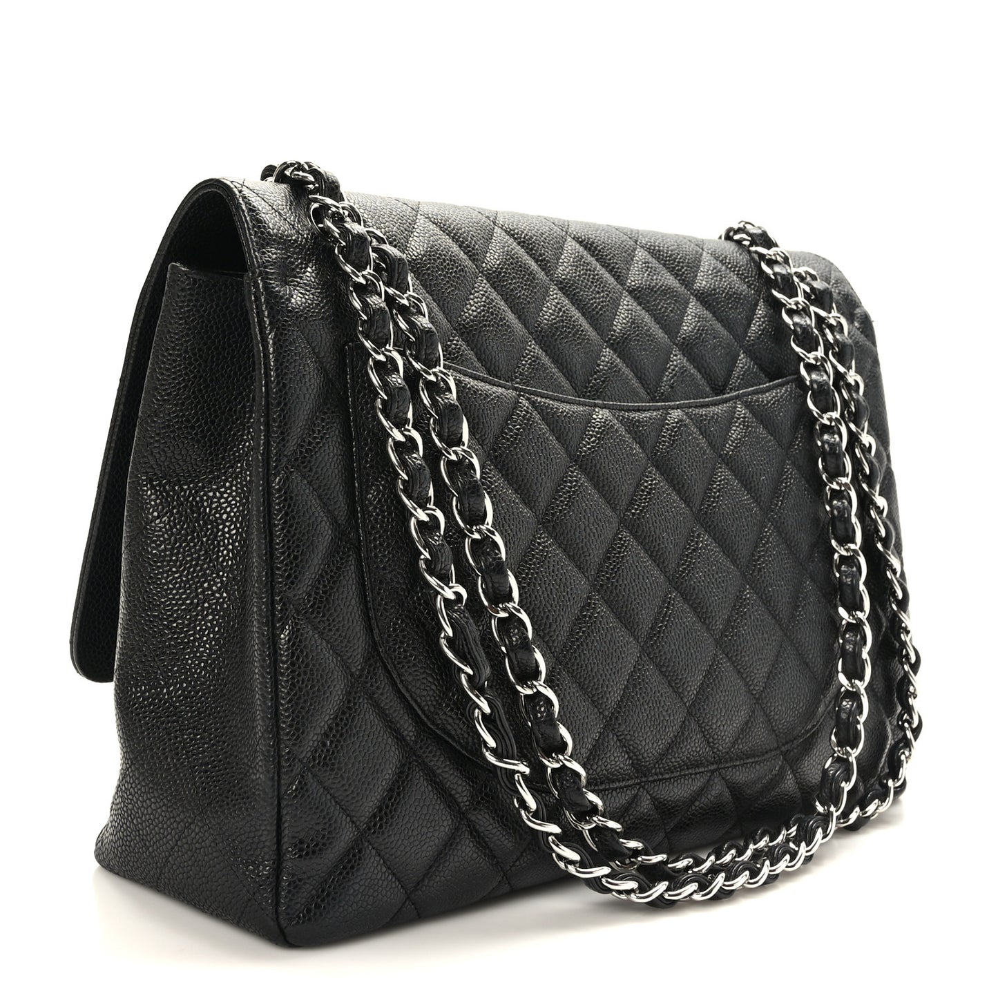 Caviar Quilted Maxi Single Flap Black