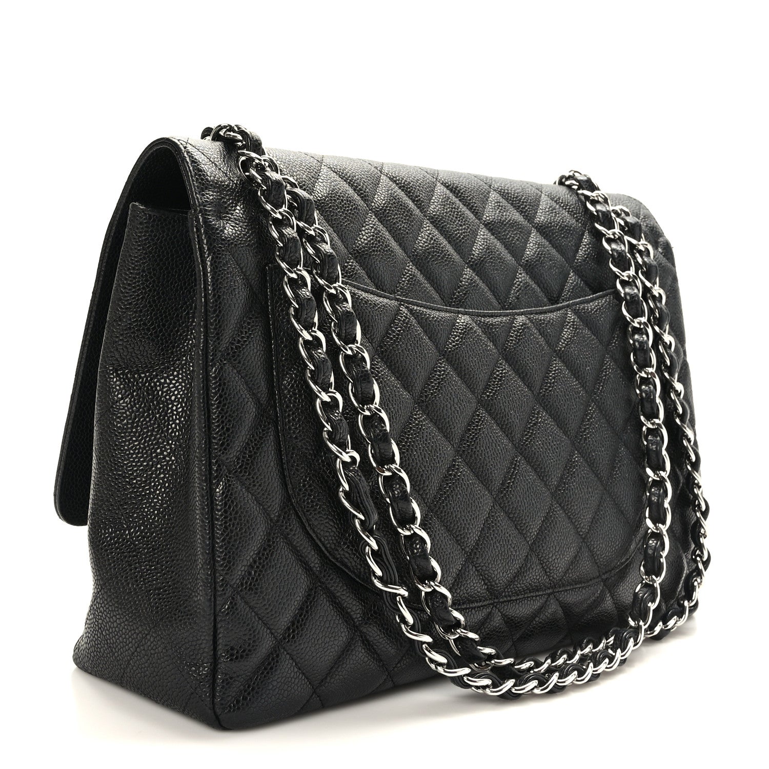 Chanel Caviar Quilted Maxi Single Flap Black 3 of 10