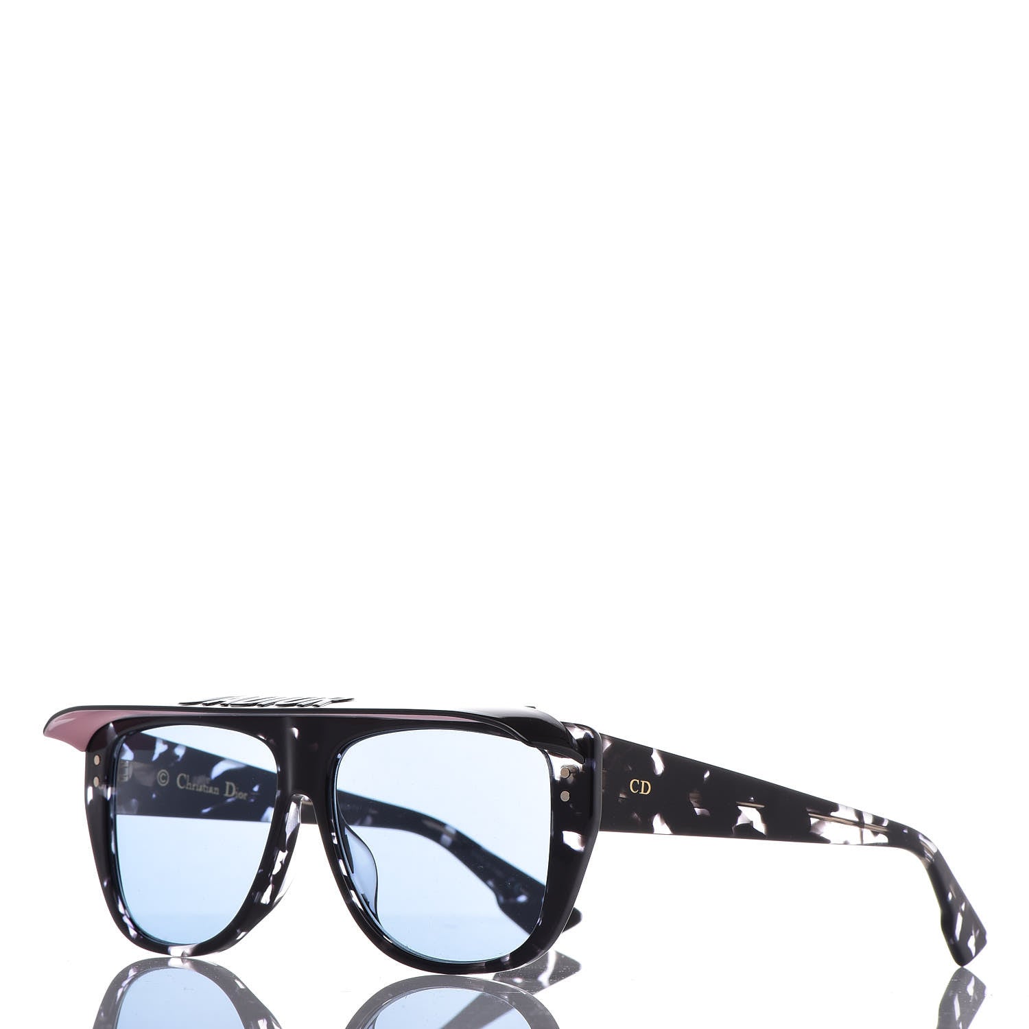 Christian Dior Club 2 Sunglasses Black Havana Blue 1 of 7