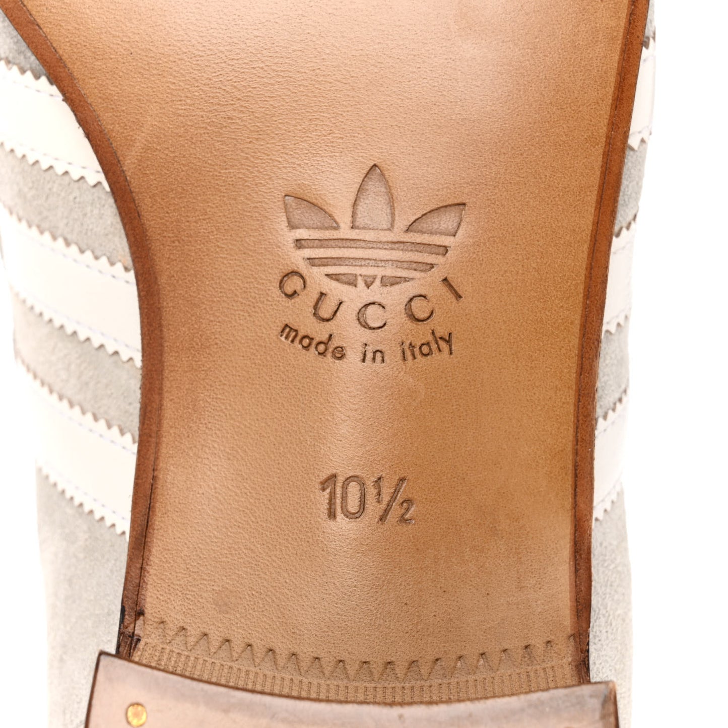 X ADIDAS Suede Supersofty Quentin Goatskin Web Mens Horsebit Loafers 10.5 Grey Sky Off White