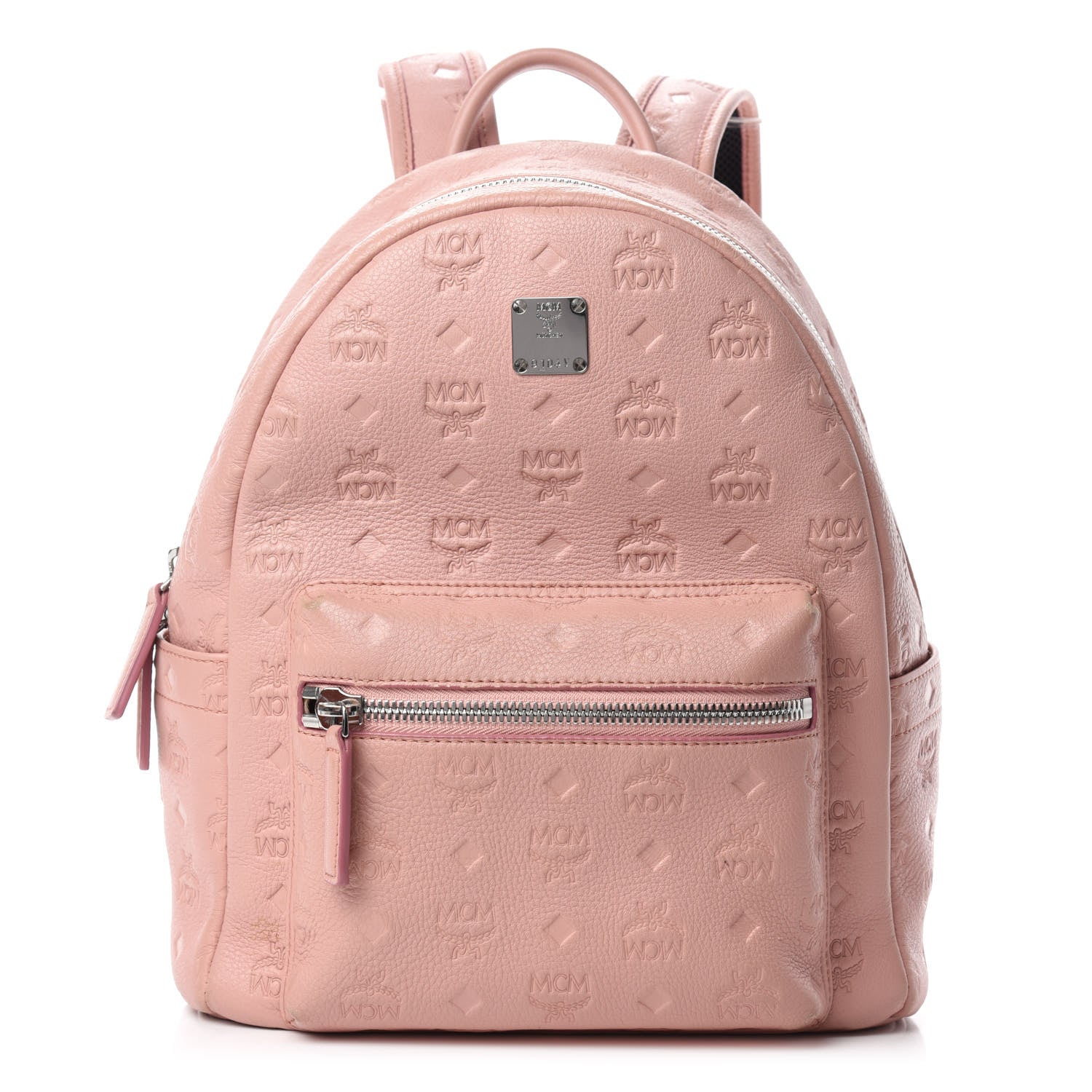 MCM Calfskin Ottomar Monogram Small Backpack Pink 1 of 15