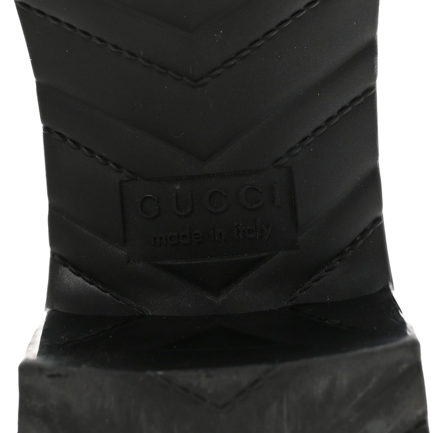 Rubber Gucci Logo Womens Platform 20/60mm Slide Sandals 37 Black