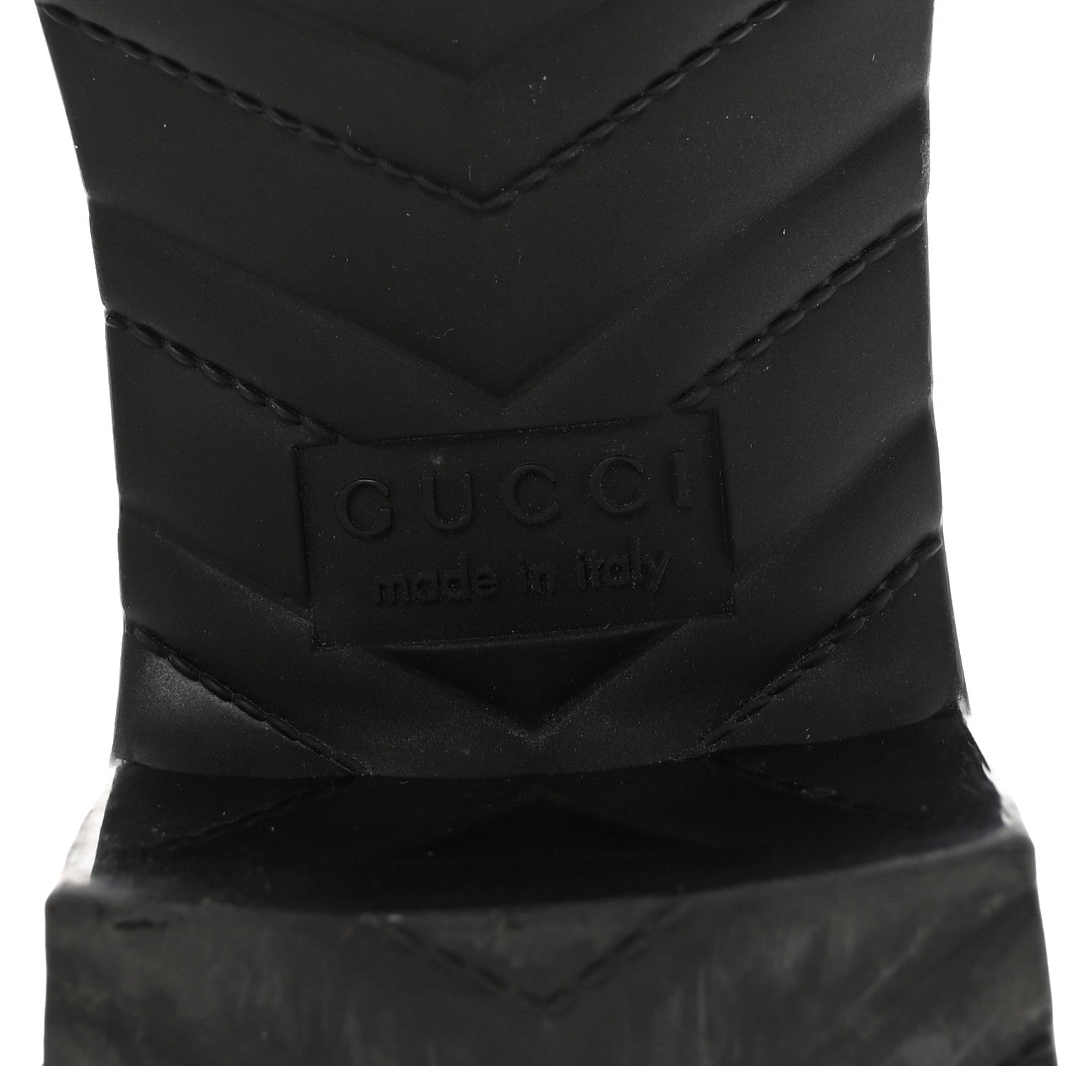Gucci Rubber Gucci Logo Womens Platform 20/60mm Slide Sandals 37 Black 7 of 9