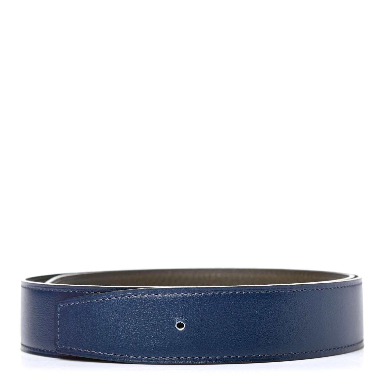 Hermes Box Togo 32mm Belt Strap 75 Bleu De Prusse Vert Maquis 1 of 4