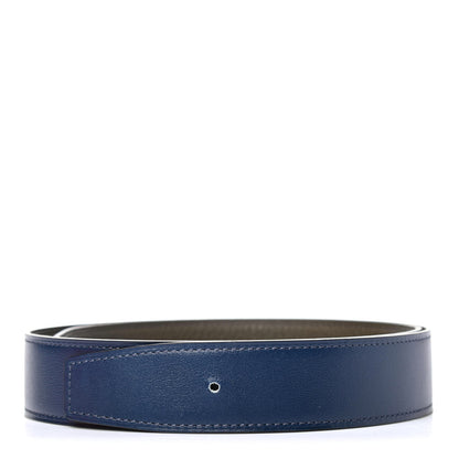 Hermes Box Togo 32mm Belt Strap 75 Bleu De Prusse Vert Maquis 1 of 4