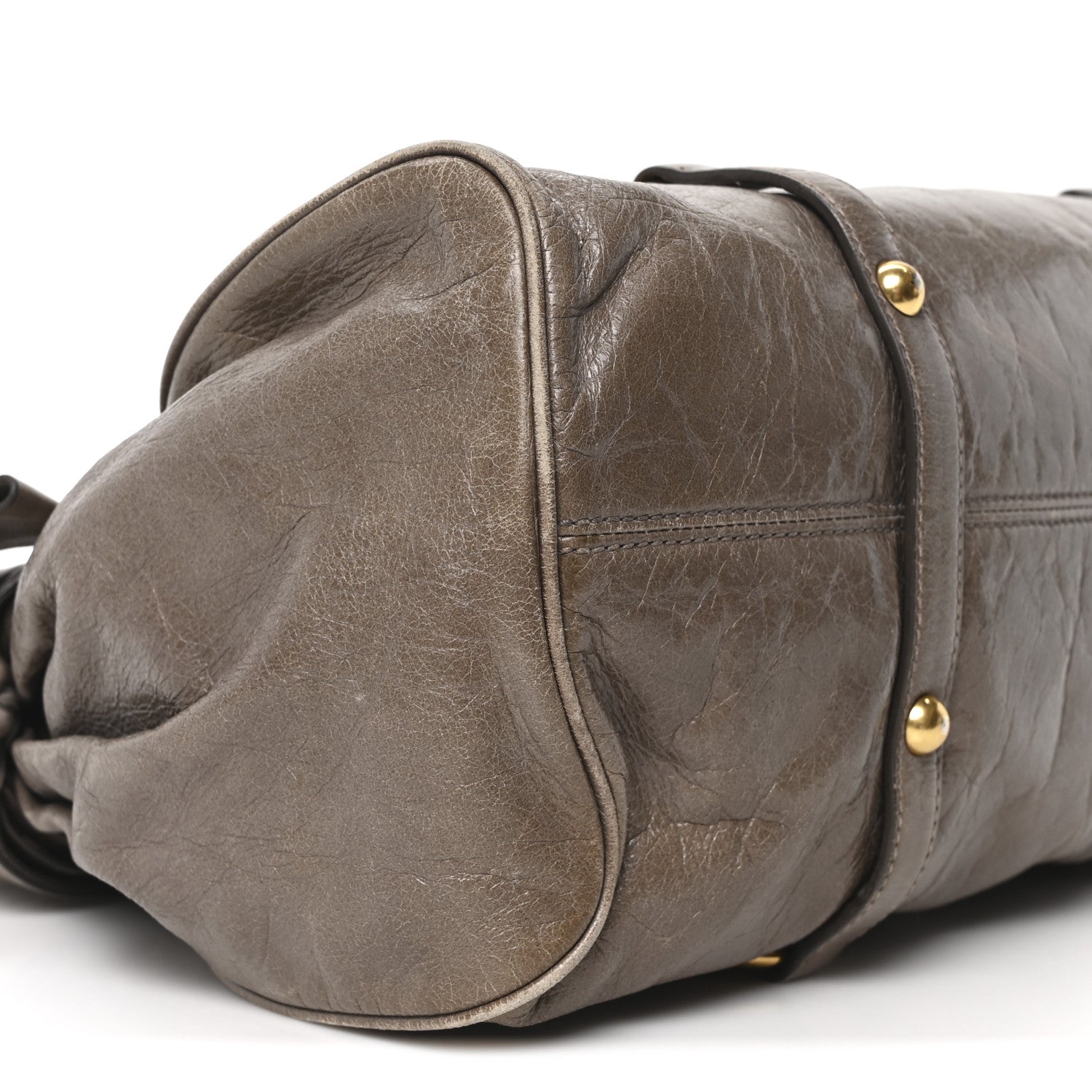 Miu Miu Vitello Lux Bow Bag Pomice 8 of 9