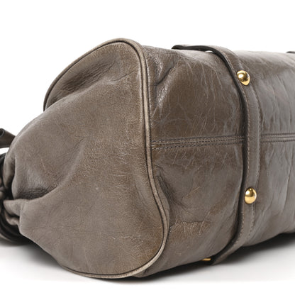 Miu Miu Vitello Lux Bow Bag Pomice 8 of 9