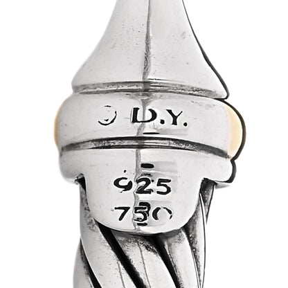 David Yurman Sterling Silver 18K Yellow Gold 5mm Cable Classic Buckle Bracelet 3 of 3