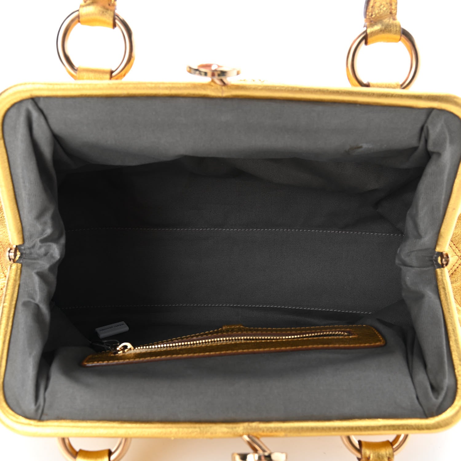 Marc Jacobs Metallic Calfskin Quilted Stam Gold 4 of 6
