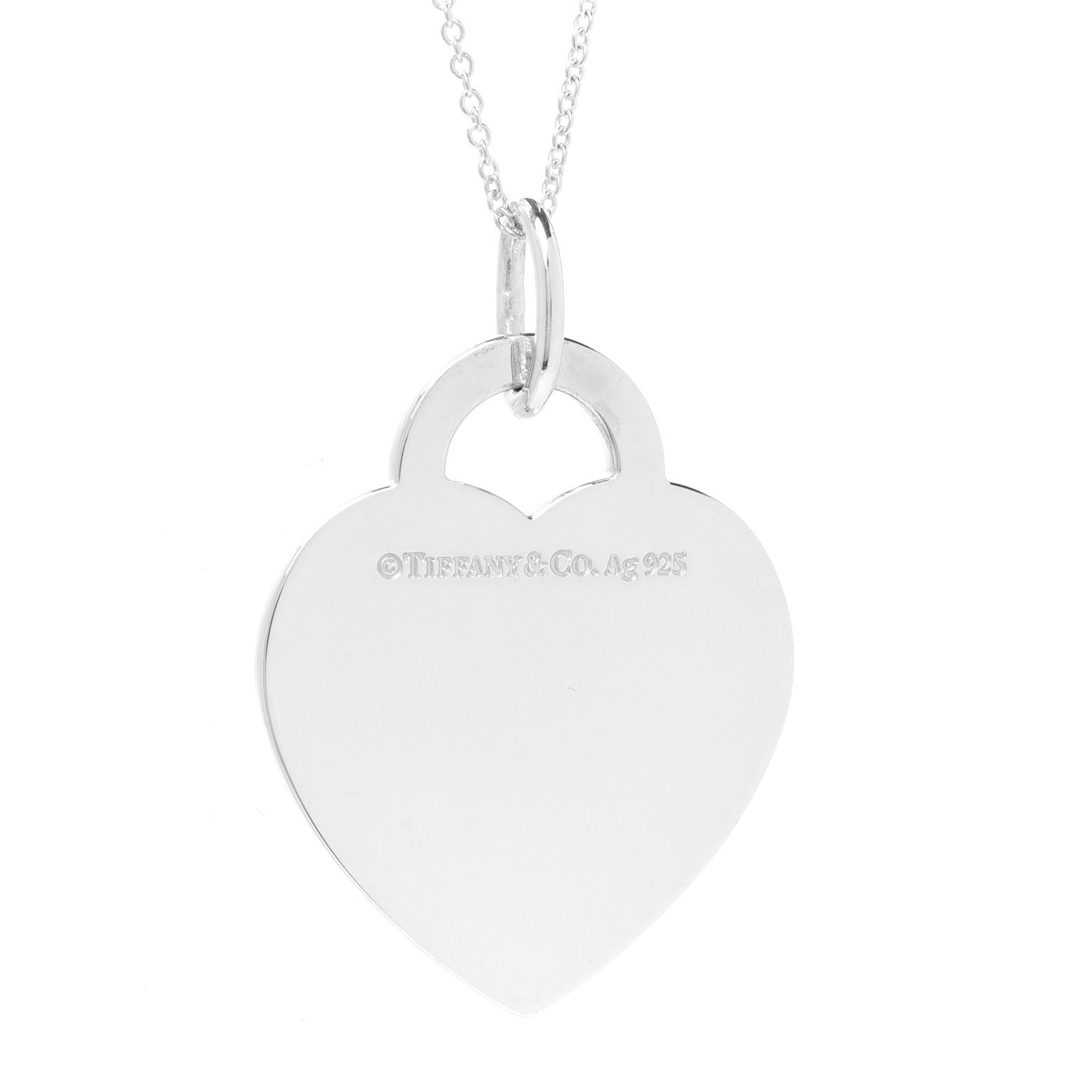 Tiffany Sterling Silver Large Return to Tiffany Heart Pendant Necklace 6 of 6