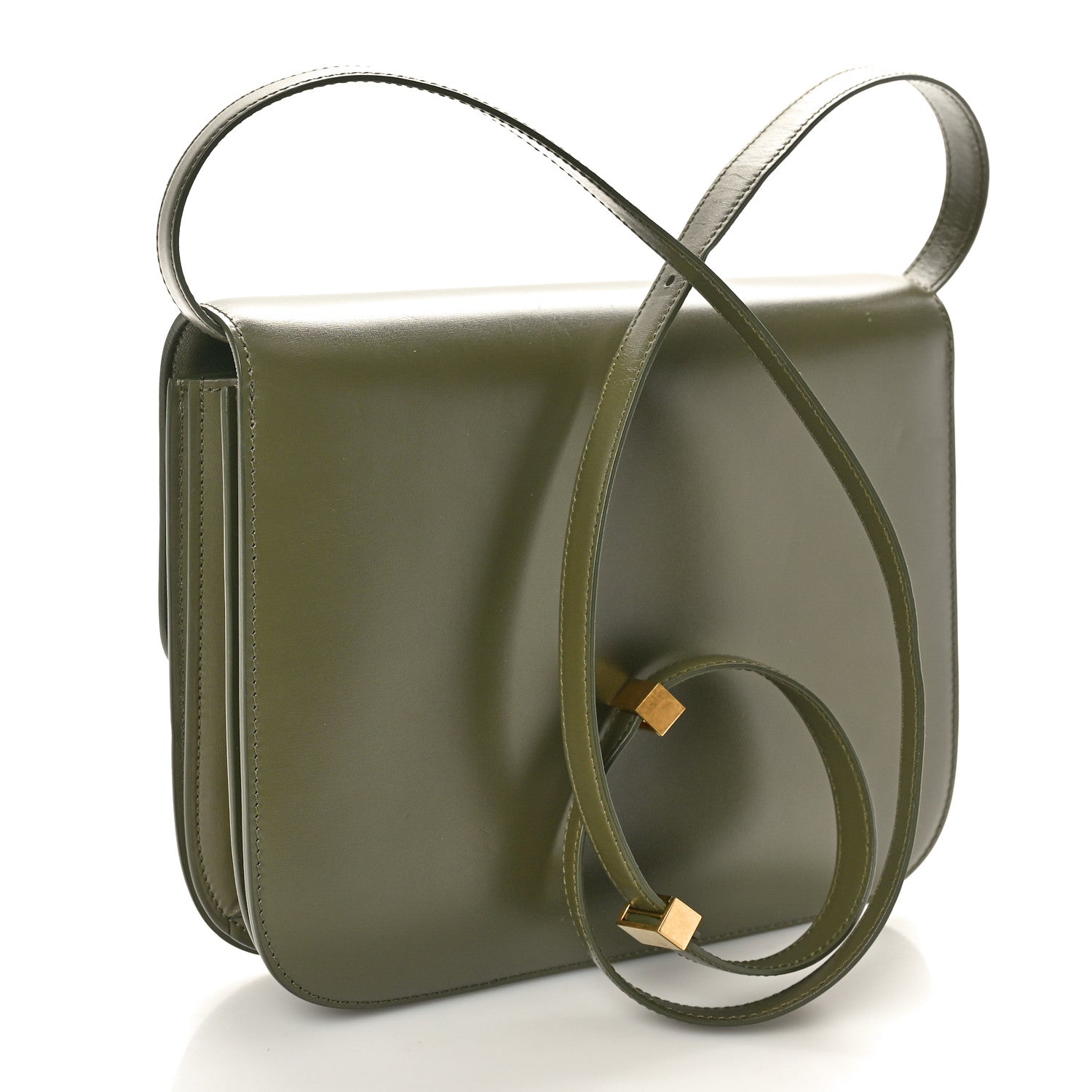 Celine Box Calfskin Classic Box Medium Flap Bag Army Green 3 of 9