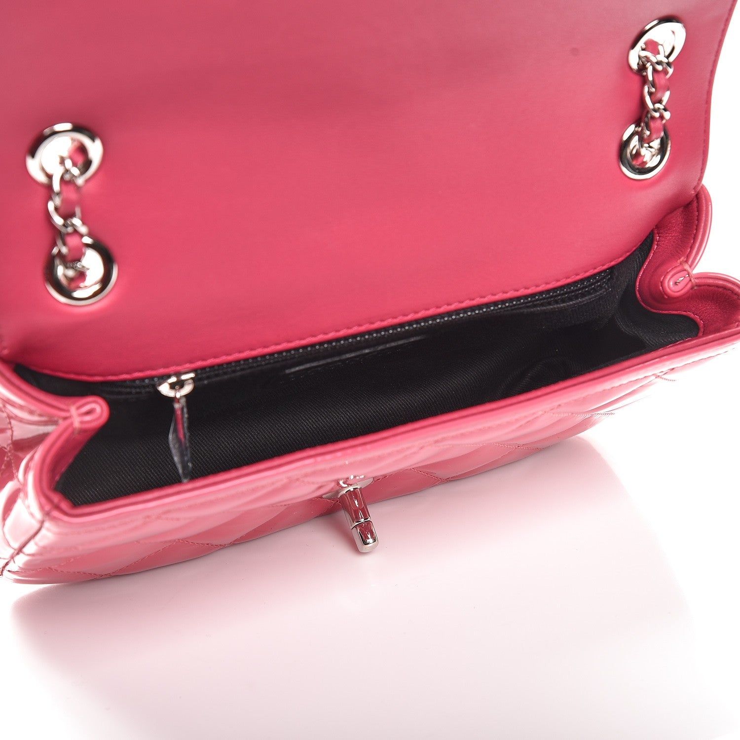 Chanel Patent Quilted Small Coco Shine Flap Pink 6 of 9