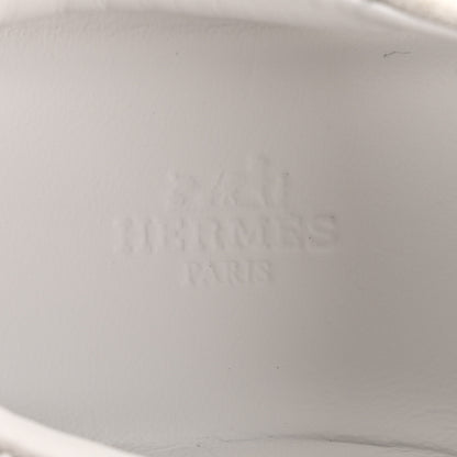 Hermes Air Mesh Suede Goatskin Bouncing Sneakers 37 White Orange Pink 9 of 9