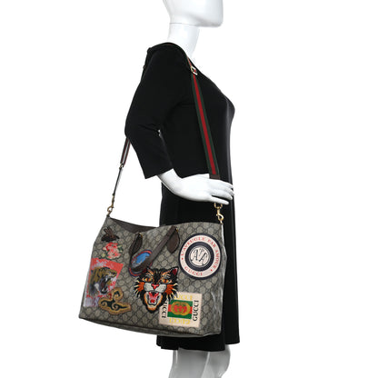 Gucci Soft GG Supreme Monogram Courrier Medium Crossbody Tote Beige New Acero 2 of 12