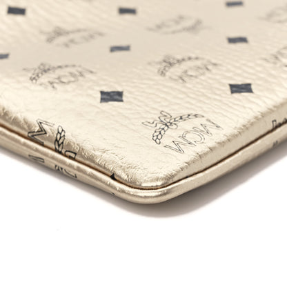 MCM Metallic Visetos Medium Crossbody Pouch Berline Gold 8 of 9