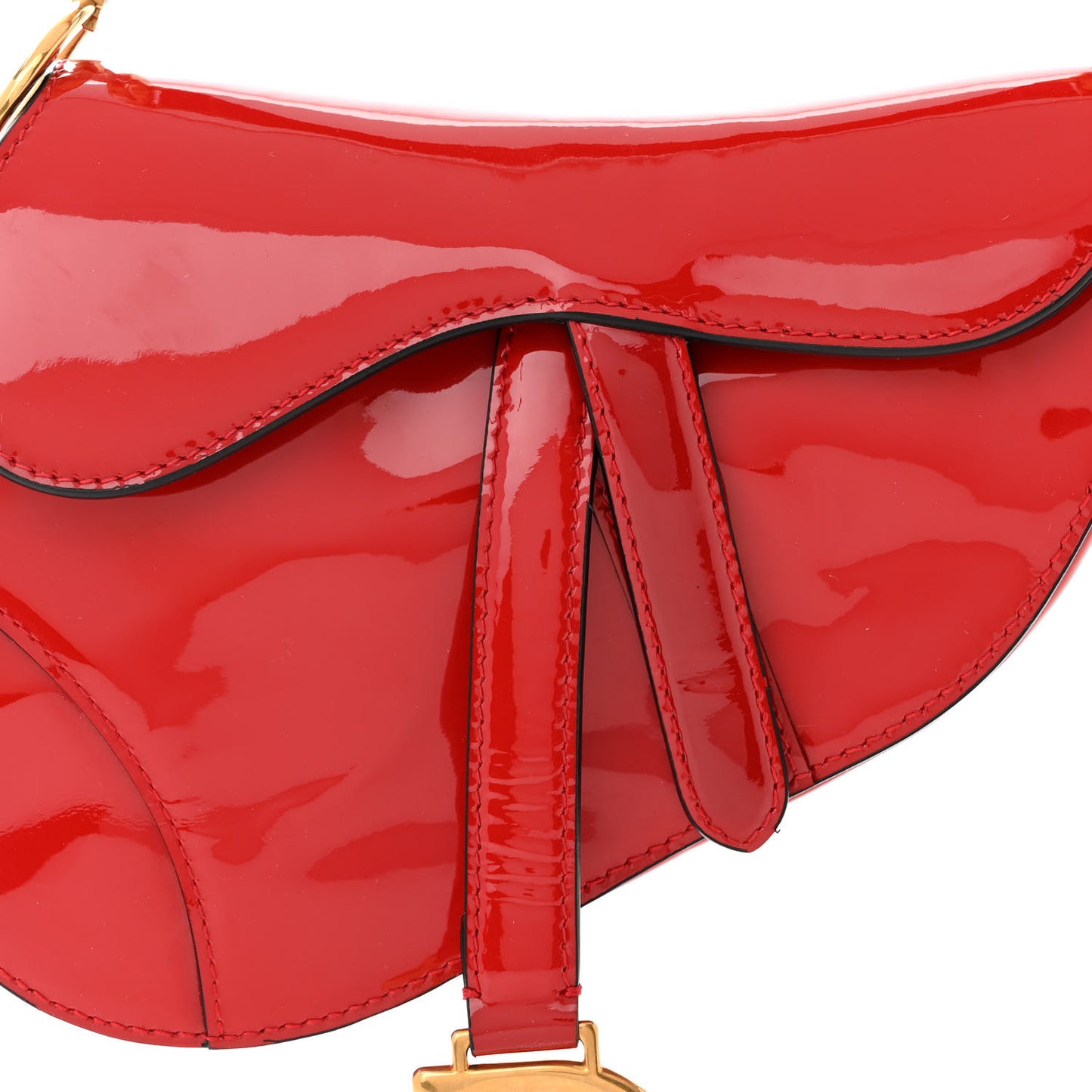 Patent Mini Saddle Bag Red