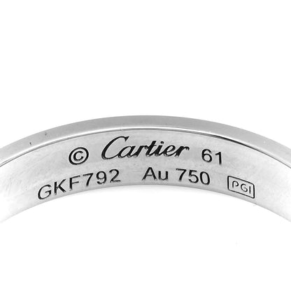 Cartier 18K White Gold 3.5mm LOVE Wedding Band Ring 61 9.5 4 of 5
