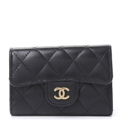 Chanel Lambskin Quilted 4 Key Holder Black 1 of 10