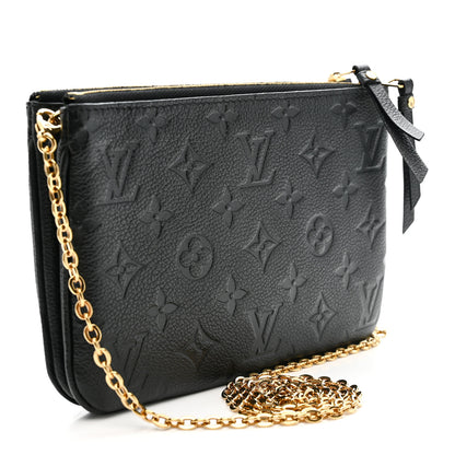 Louis Vuitton Empreinte Double Zip Pochette Black 3 of 13
