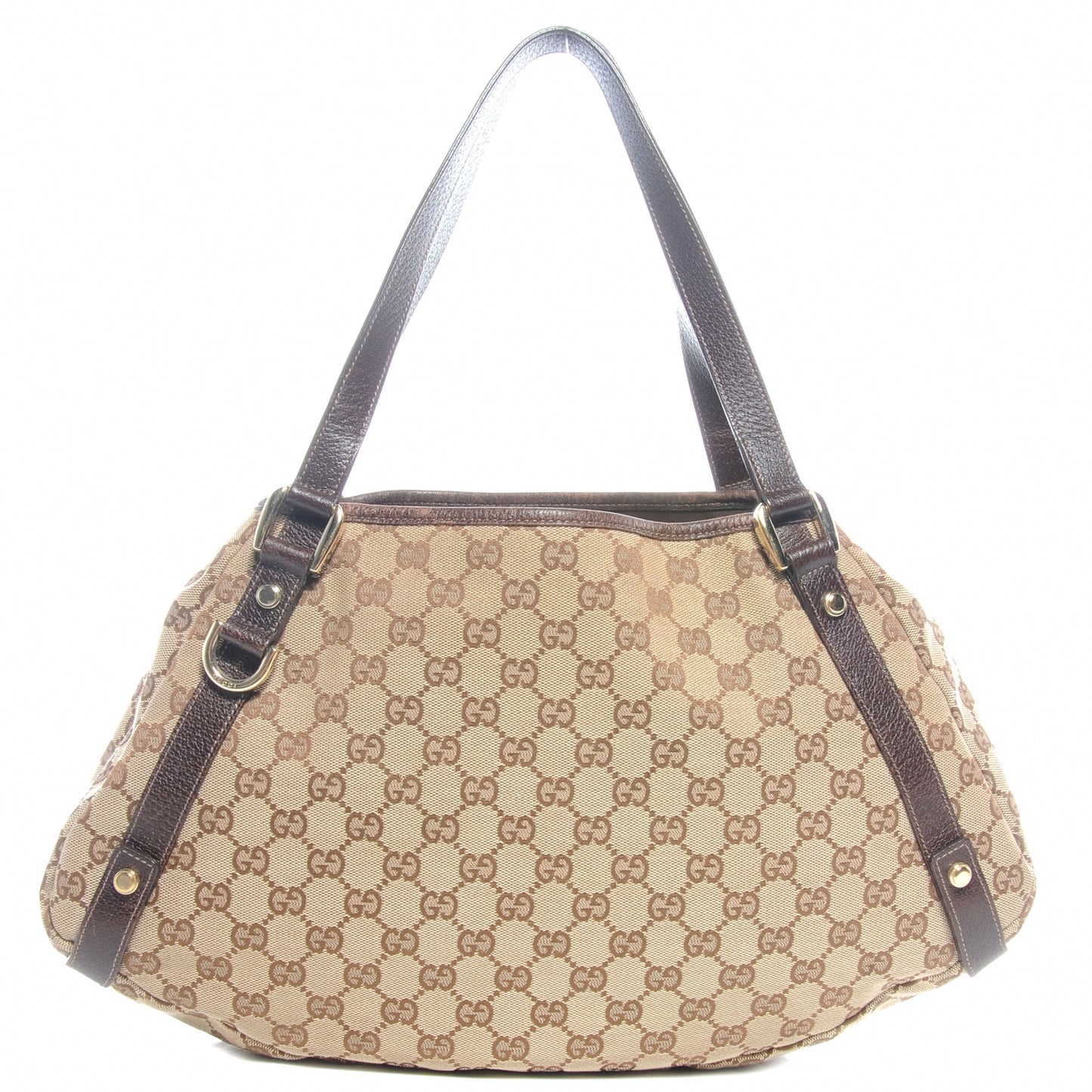 Monogram Medium Abbey Shoulder Bag Dark Brown