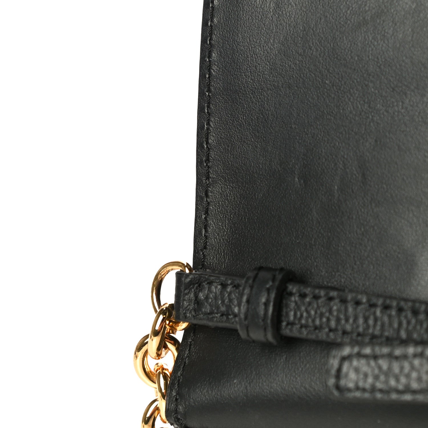 Burberry Derby Calfskin House Check Wallet On Chain Black 12 of 15
