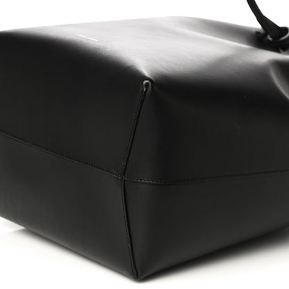 Mansur Gavriel Vegetable Tanned Calfskin Bucket Bag Black Flamma 9 of 14