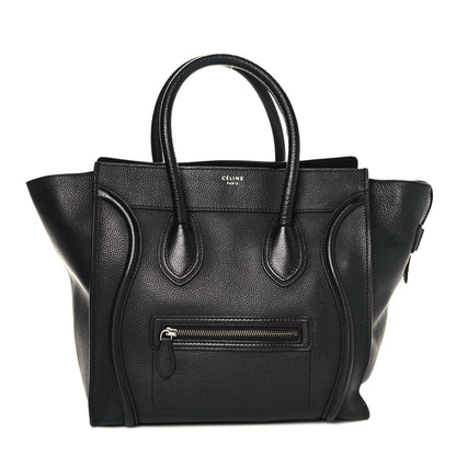 Celine Drummed Calfskin Mini Luggage Black 1 of 15