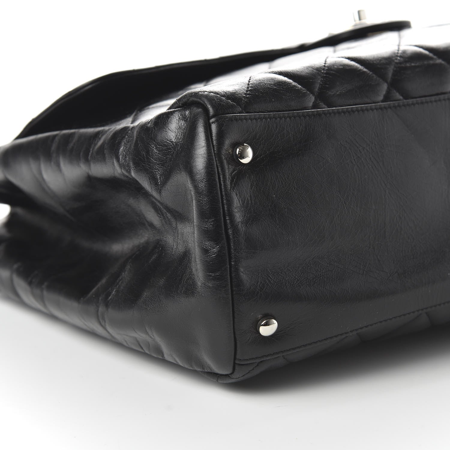 Chanel Glazed Calfskin Quilted Large CC Delivery Tote Black 6 of 16