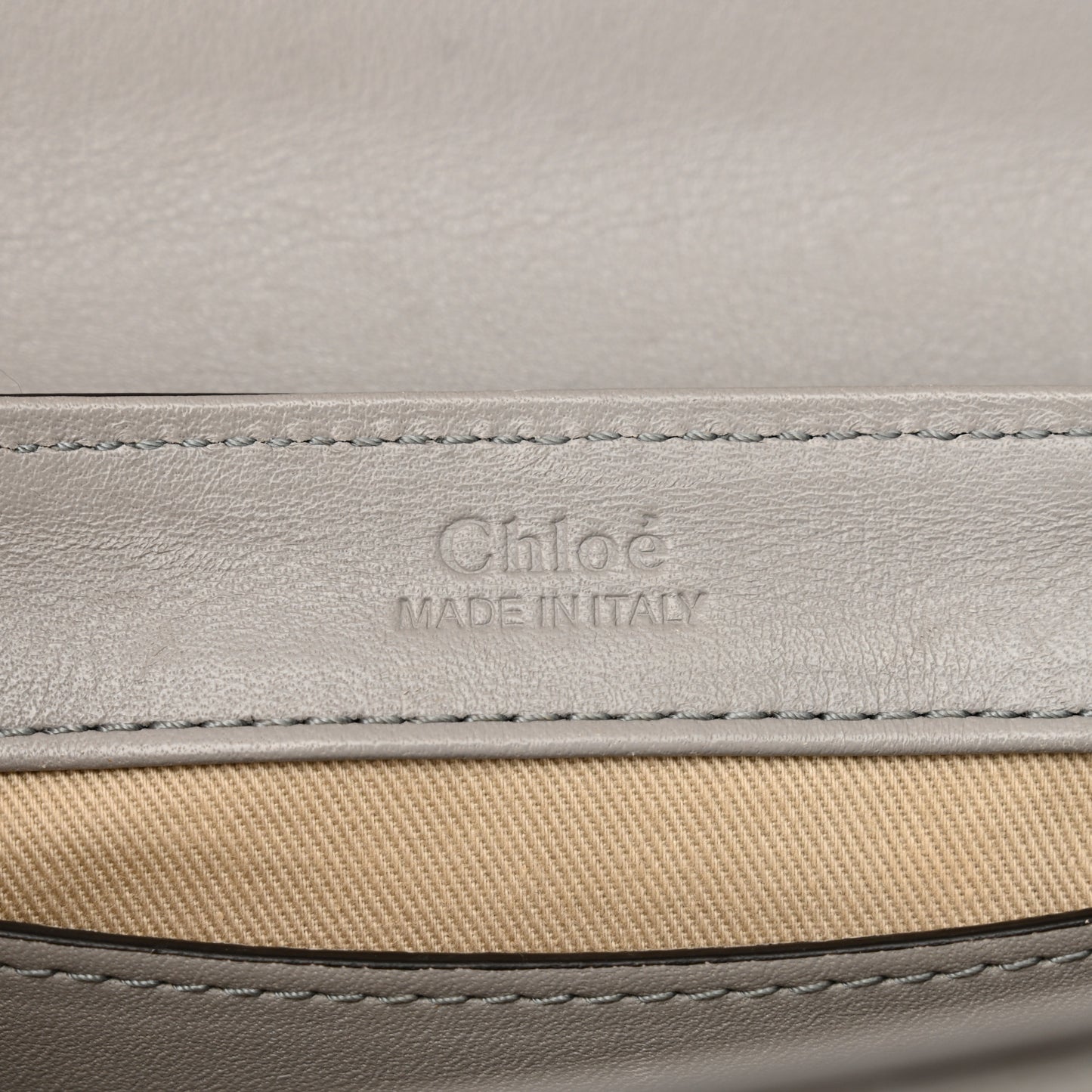 Calfskin Crocodile Embossed Mini C Double Carry Stormy Grey