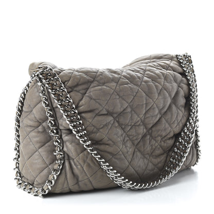 Chanel Washed Lambskin Chain Around Hobo Taupe 3 of 13
