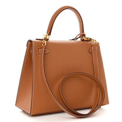 Hermes Epsom Kelly Sellier 25 Gold 3 of 10