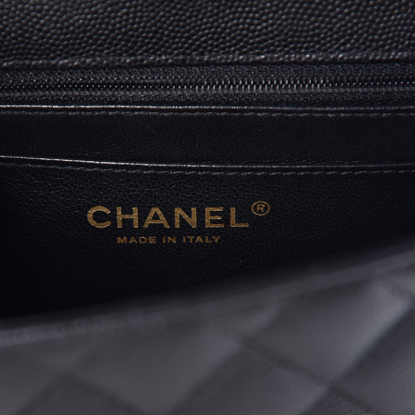 Caviar Quilted Mini Square Flap Black