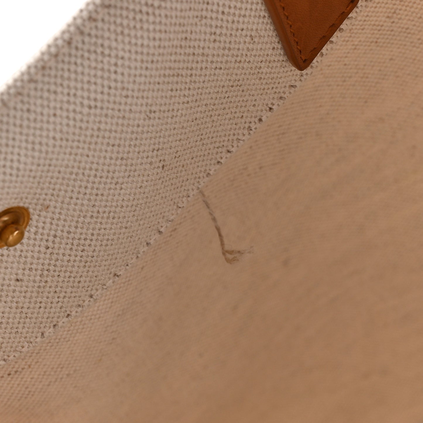 Canvas Smooth Calfskin Universite North South Foldable Tote Naturel Brick