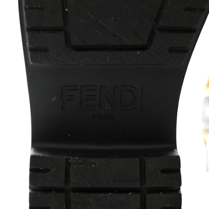 Fendi Vitello Abrasivato Fendigraphy 50mm Biker Boots 40 Black 6 of 9
