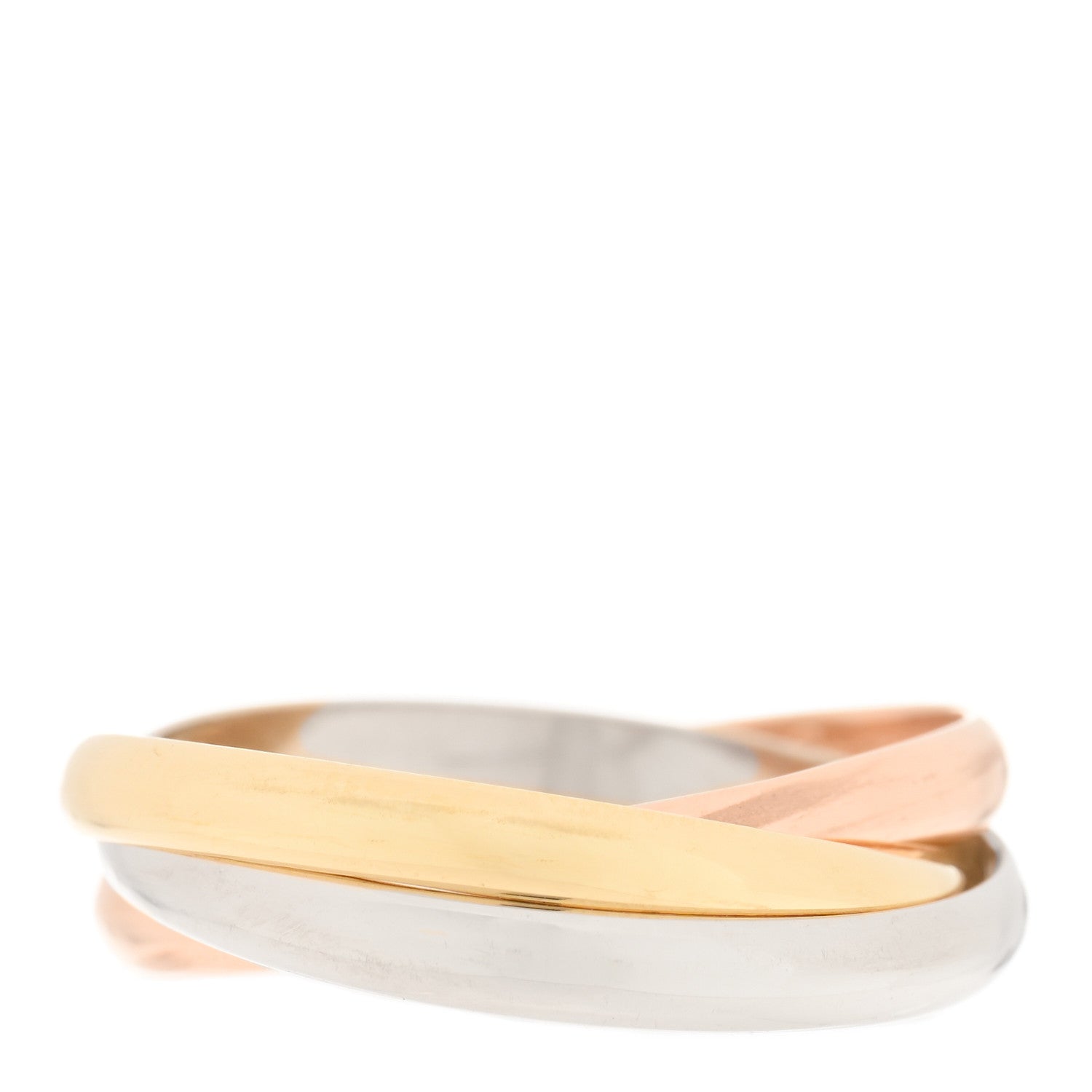 Cartier 18K Pink Yellow White Gold Small Trinity Ring 55 7.25 3 of 4