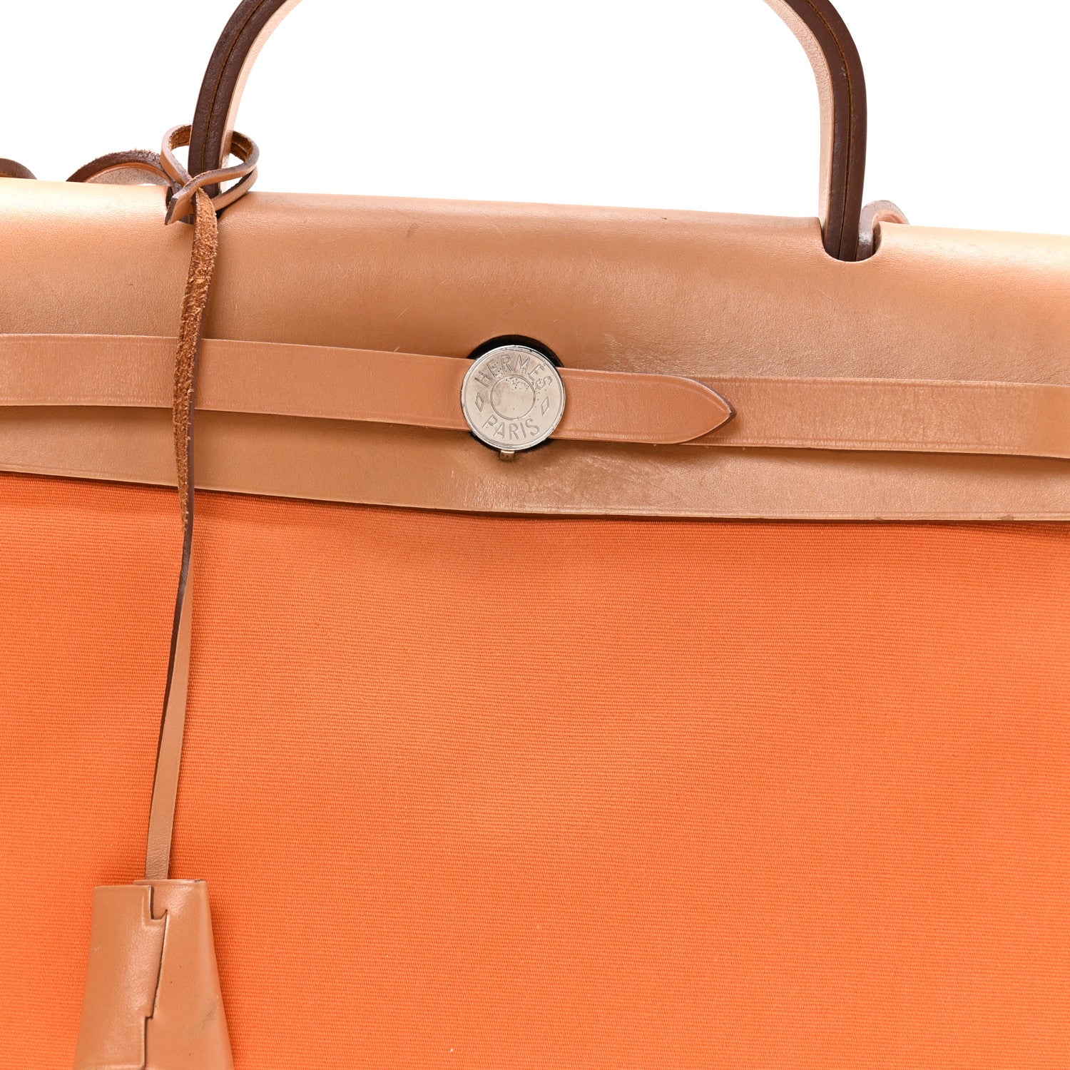 Hermes Vache Hunter Toile Herbag Zip 31 PM Orange 9 of 11