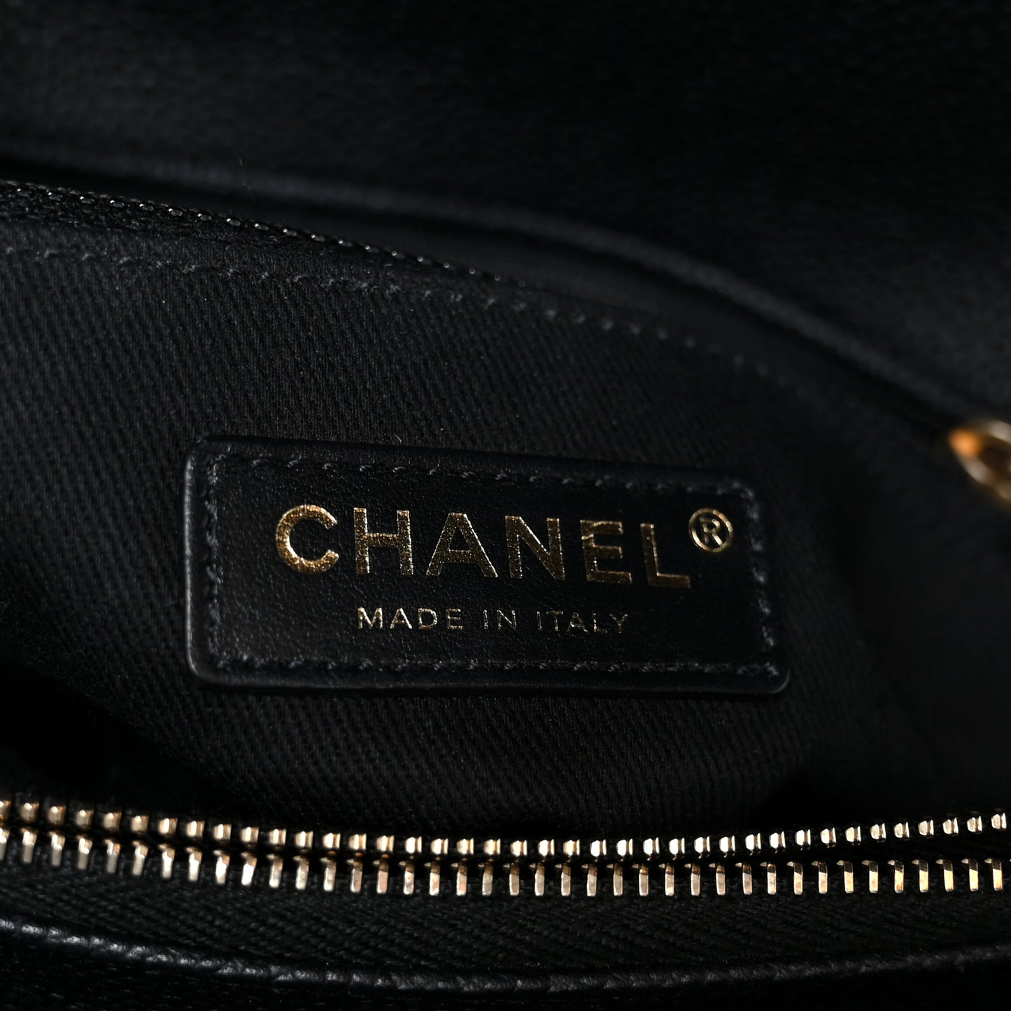 Grained Calfskin Stitched Flap Black