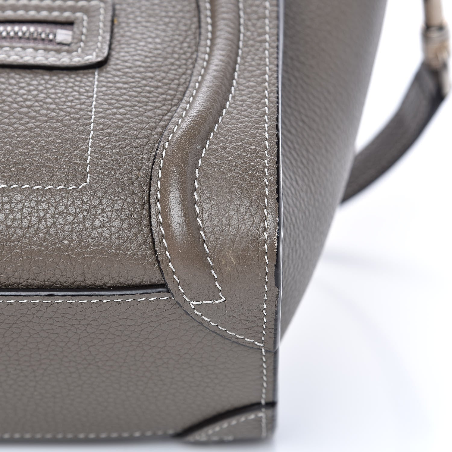 Celine Drummed Calfskin Nano Luggage Souris 12 of 12